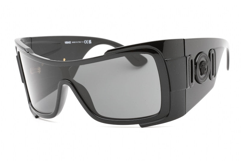 Versace Shield Sunglasses Black/Dark Grey (Ve4451-Gb1/87)