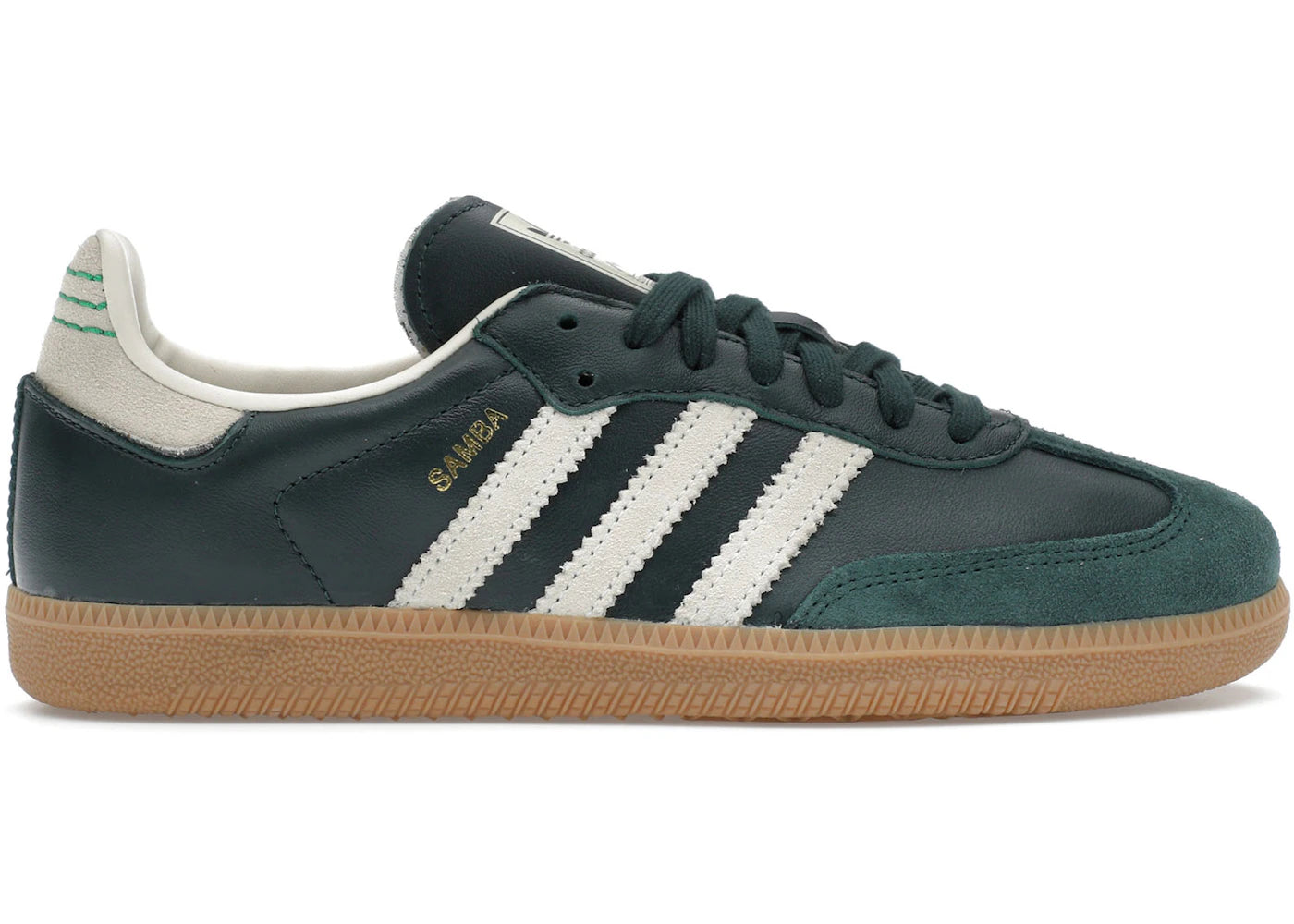 Adidas Samba Og Shadow Green Cream White Gold Metallic