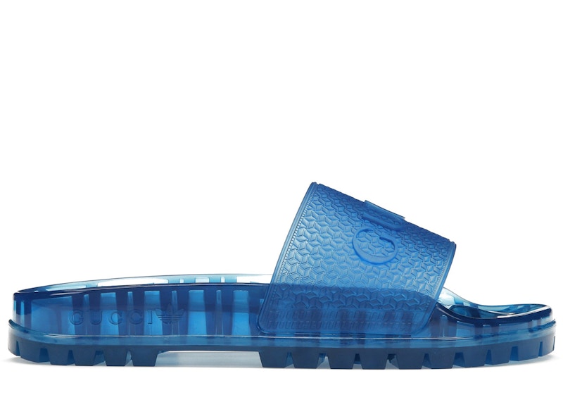 Adidas X Gucci Adilette Slide Blue