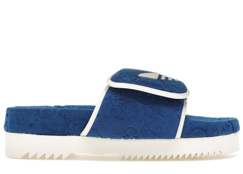 Adidas X Gucci Gg Platform Sandal Blue