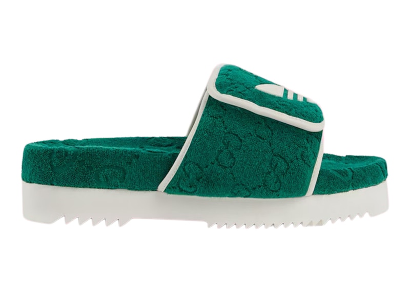 Adidas X Gucci Gg Platform Sandal Green