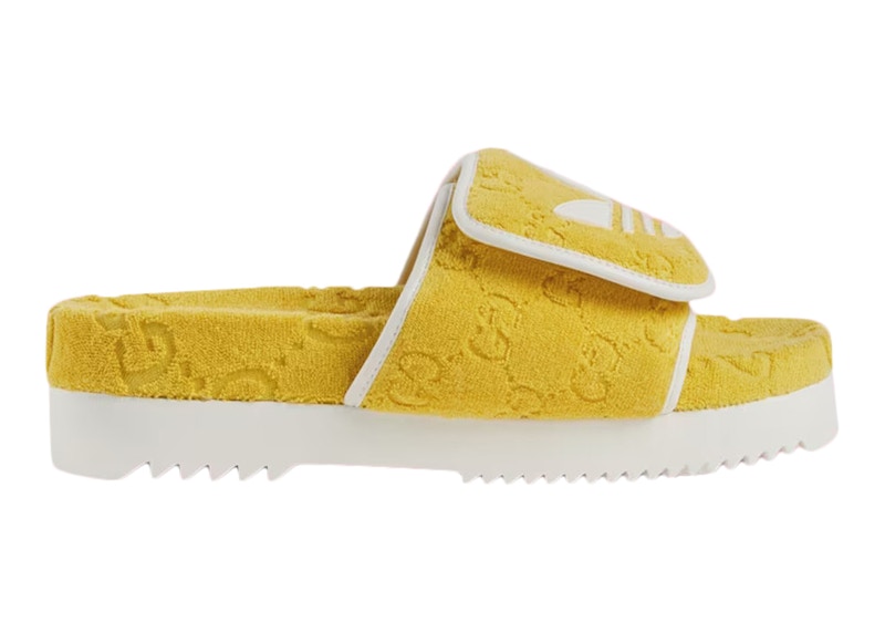 Adidas X Gucci Gg Platform Sandal Yellow Cotton