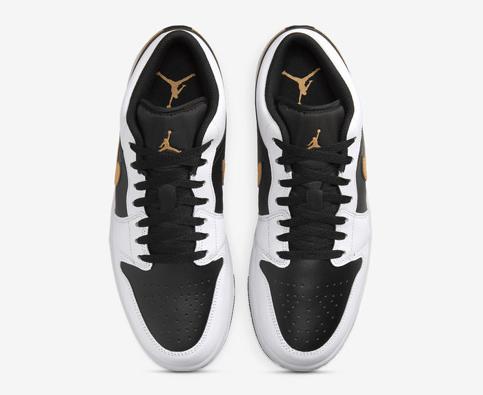 Jordan 1 black black white metallic gold best sale