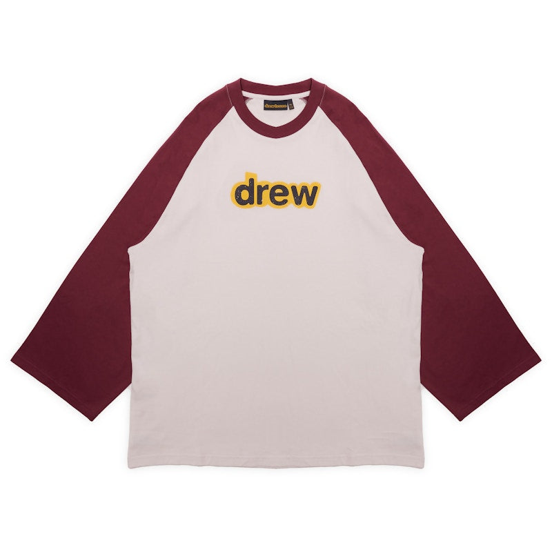 Drew House Secret Baseball T-Shirt Magnolia/Maroon