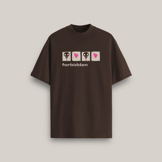 Love's Labyrinth Oversized T-Shirt - Coffee