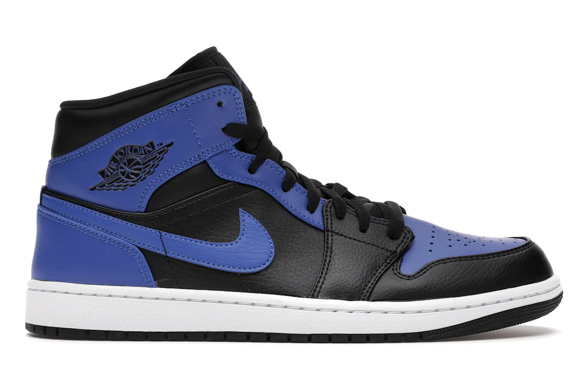 Jordan 1 Mid
 Hyper Royal Tumbled Leather