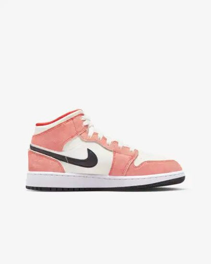 Air Jordan 1 Mid GS Orange Suede