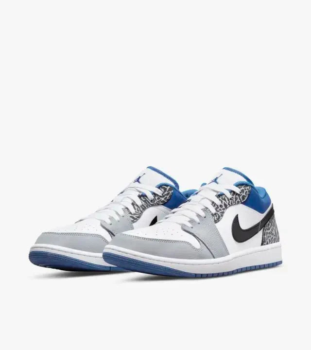 air jordan 1 low true blue smoke grey marina blue