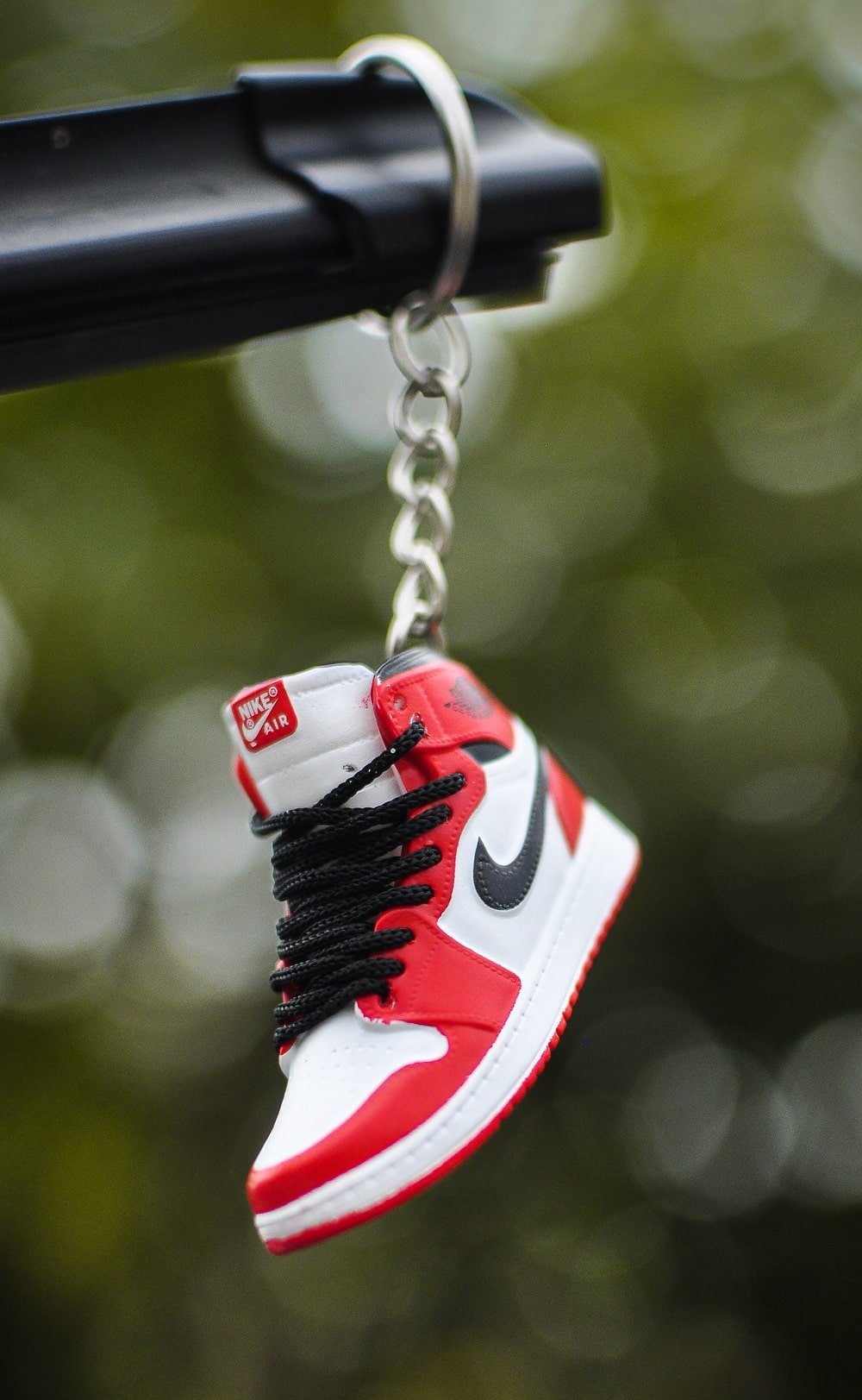 New Mini 3D~AIR JORDAN ~ sneaker shoe keychain ~ Red/ GLOW in the Dark