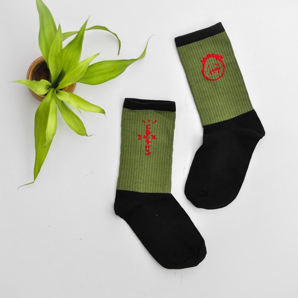 Green | Travis Scott Socks 