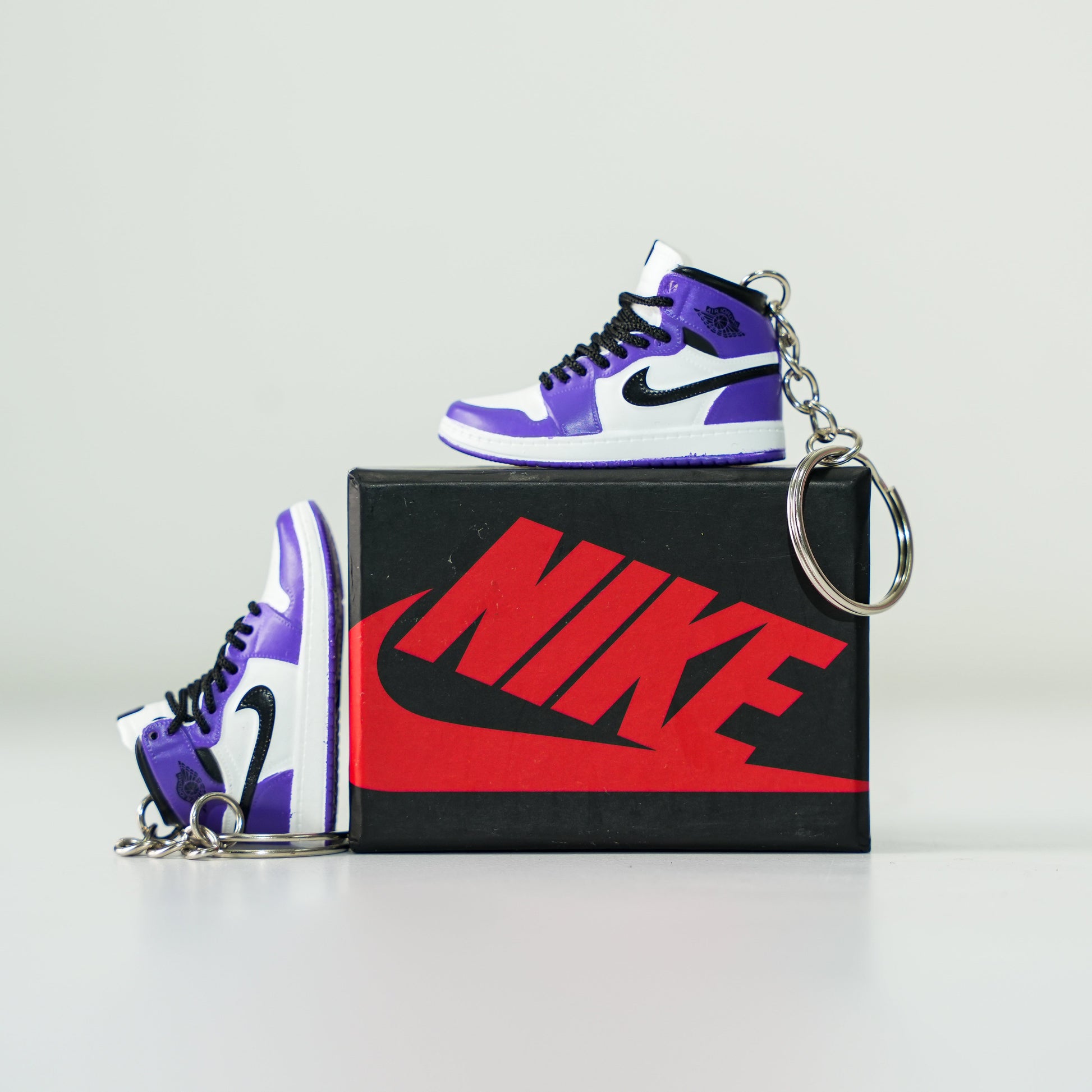 3D Sneaker Keychain With Box - AJ1 Court Purple