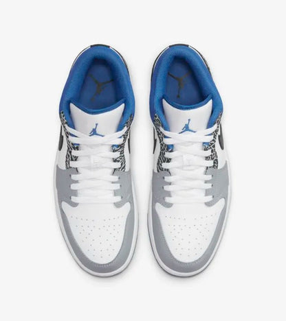 air jordan 1 low true blue smoke grey marina blue