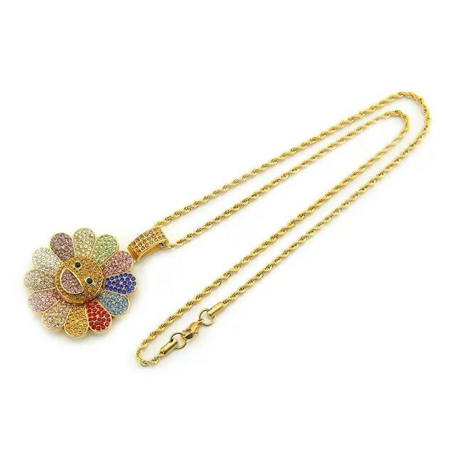 MURAKAMI FLOWER ICED OUT PENDANT (MULTI)