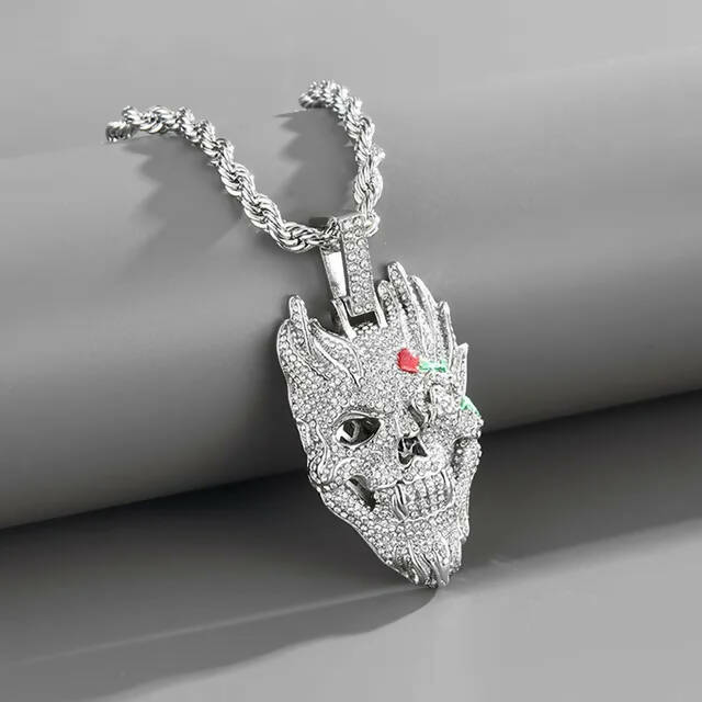 SKULL ICED OUT PENDANT