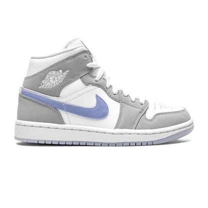 Wmns Air Jordan 1 Mid Wolf Grey Aluminum Sale