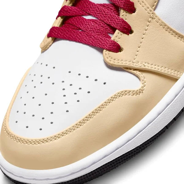 Air Jordan 1 Mid "Light Curry Cardinal Red" Sale