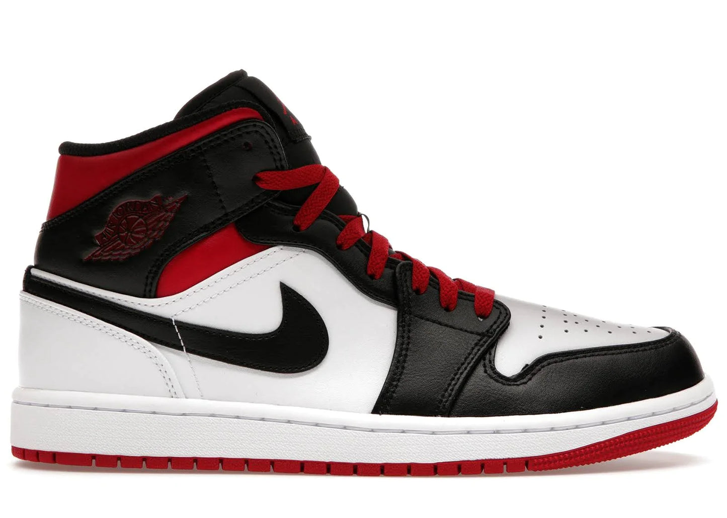 Air Jordan 1 Mid Sneakers White / Gym Red / Black Sale – Kicks Machine