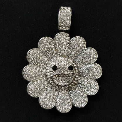 MURAKAMI FLOWER ICED OUT PENDANT (SILVER)